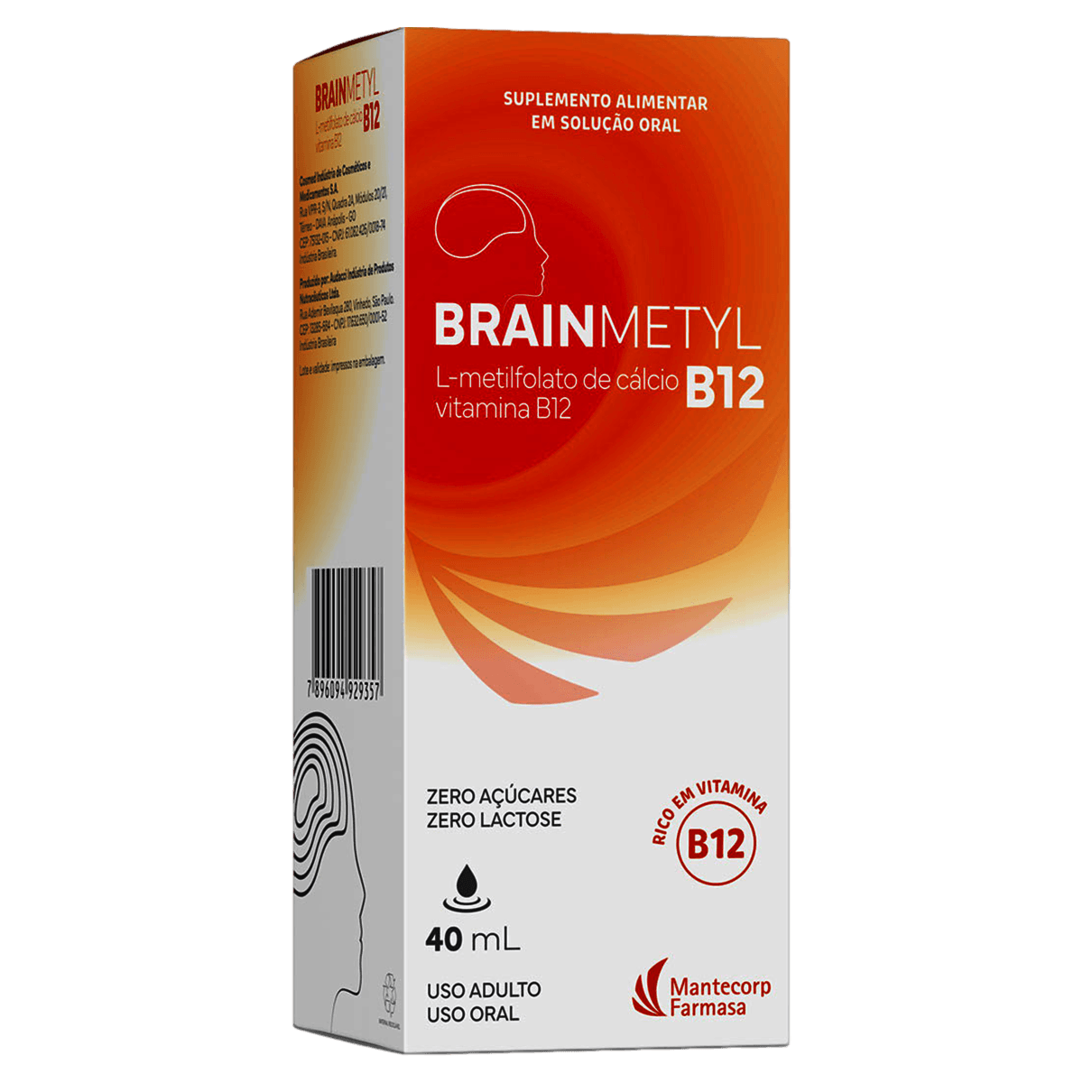 Brainmetyl B12 Mantercorp 40mL - Imagem 1